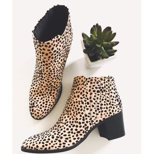 NEW Cheetah Leopard Booties tan black animal print